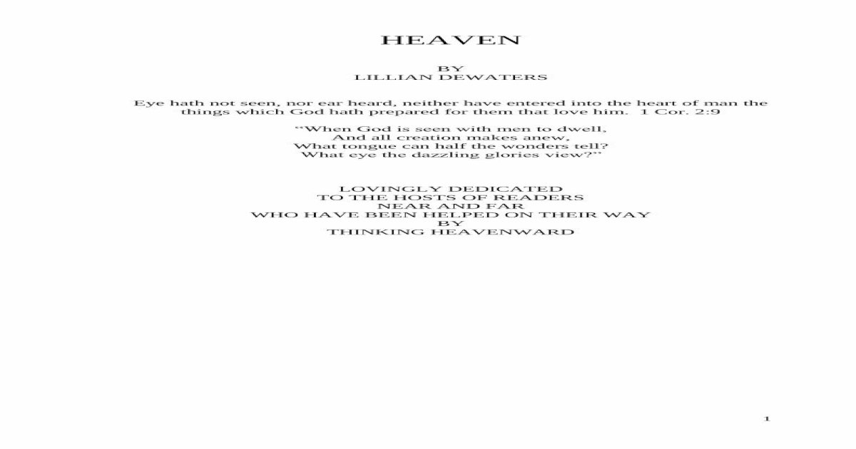 HEAVEN Lillian DeWaters - [PDF Document]
