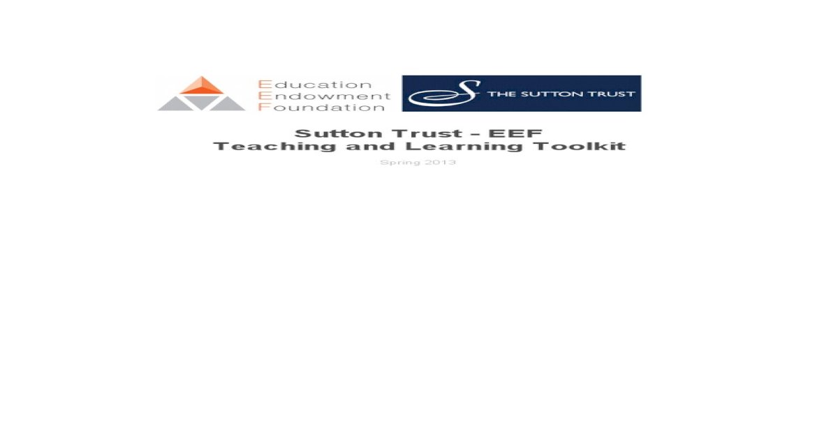 Teaching and Learning Toolkit (Spring 2013) - [PDF Document]