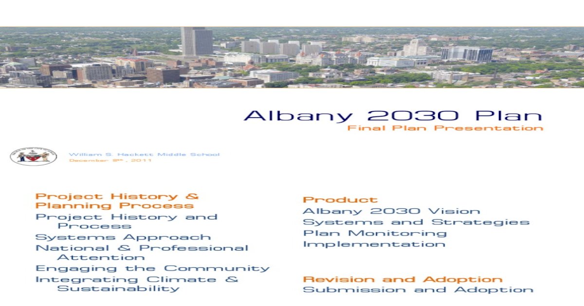 city of albany corporate business plan