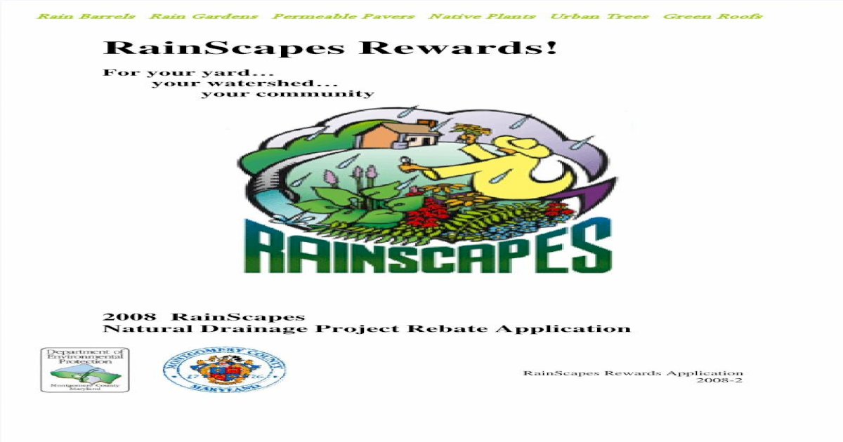 Rainscapes Rewards Rebates Program
