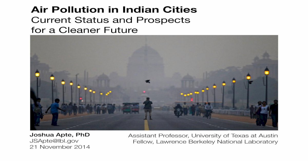 thesis on air pollution in india