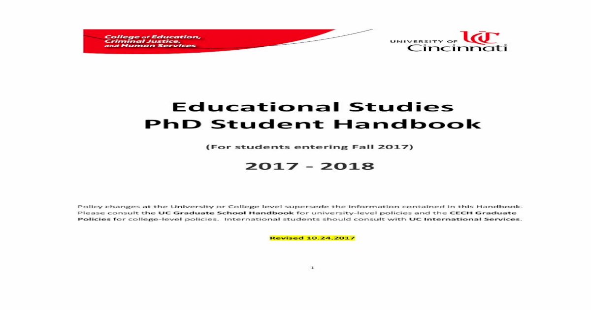 phd student handbook