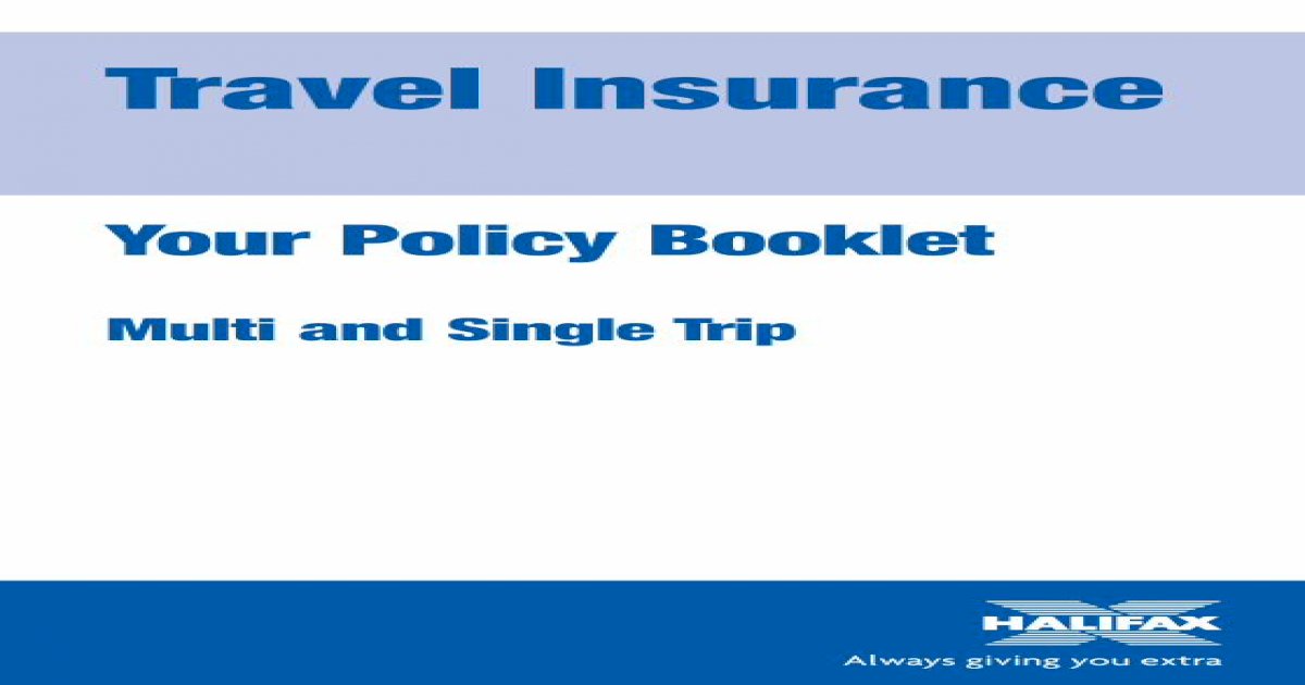 direct line travel insurance policy booklet