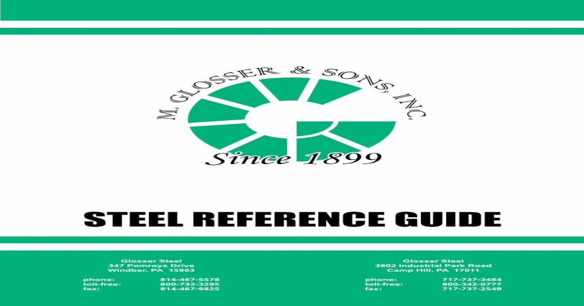 Steel Reference Guide · Astm A992 Structural Steel Shapes For Use In