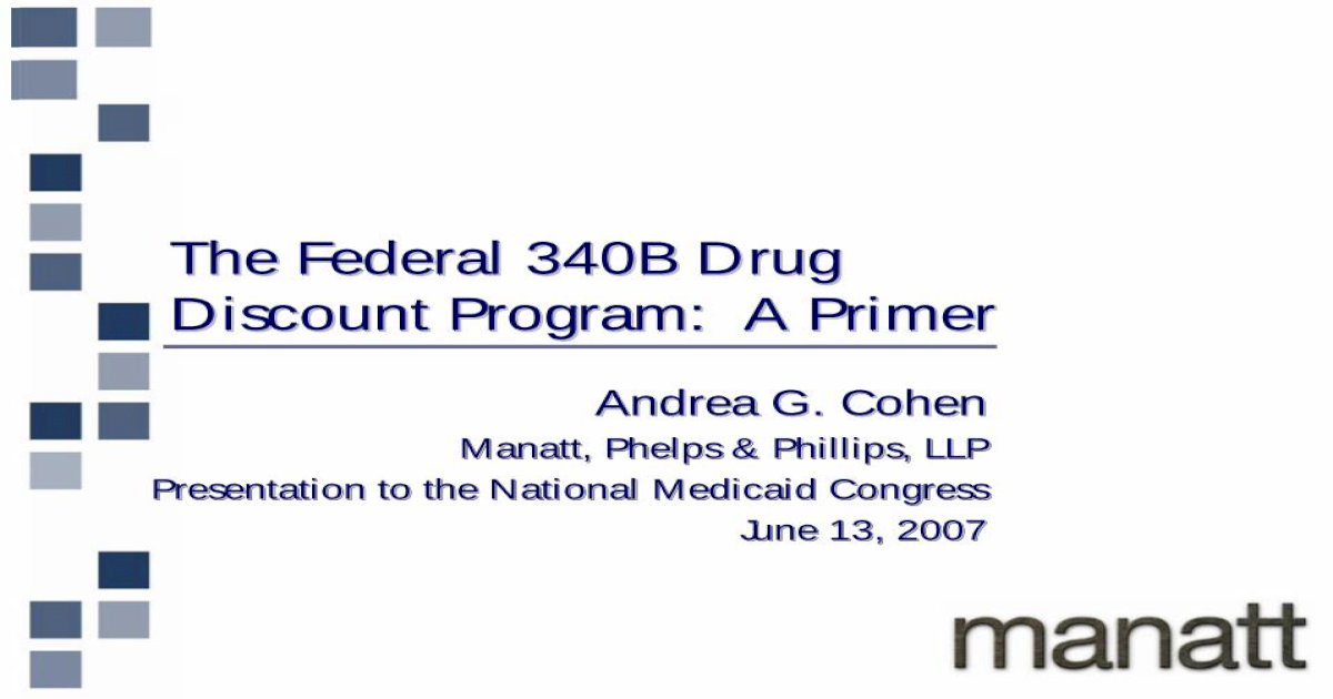 Federal 340b Drug Discount Program