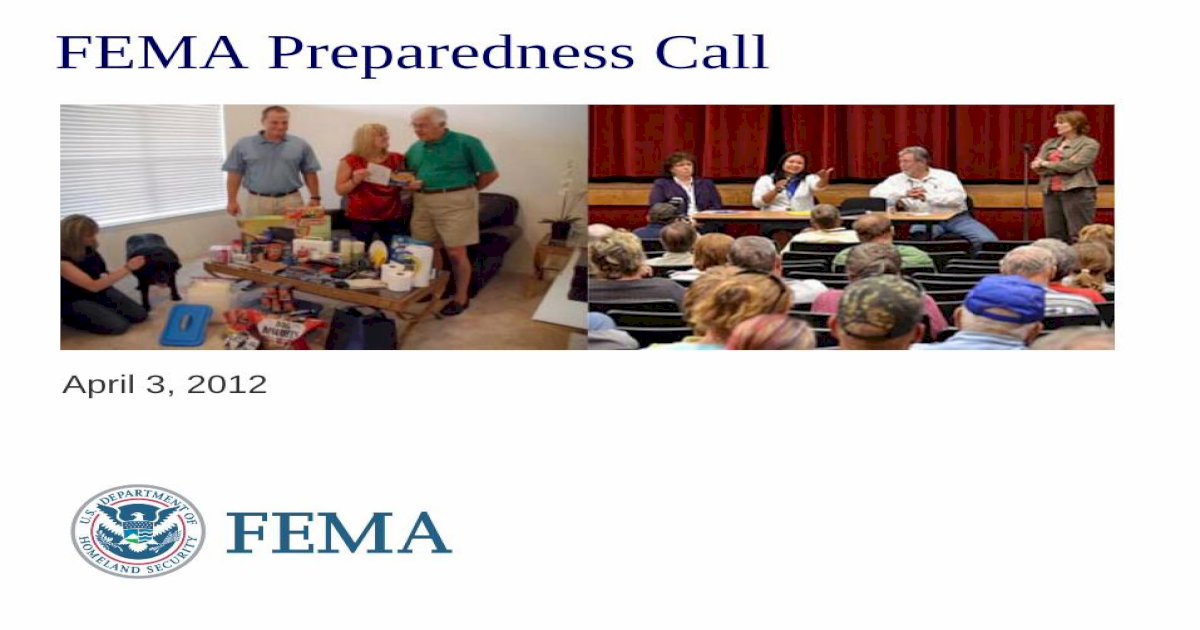 FEMA Preparedness Call [PDF Document]