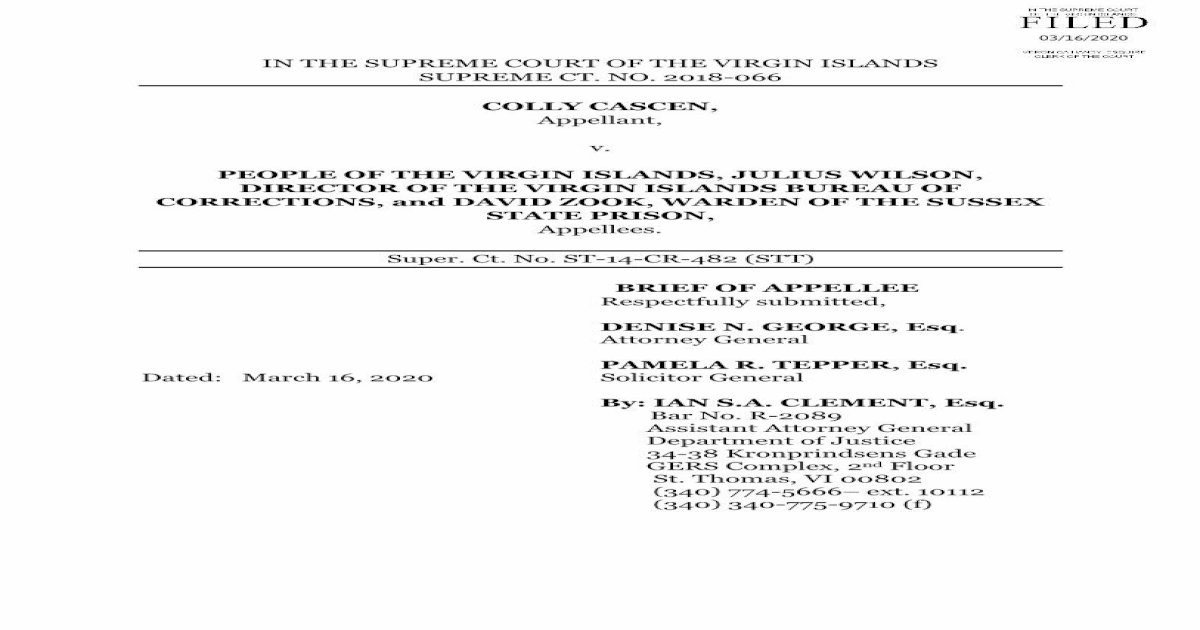 IN THE SUPREME COURT OF THE VIRGIN ISLANDS SUPREME CT PDF Document