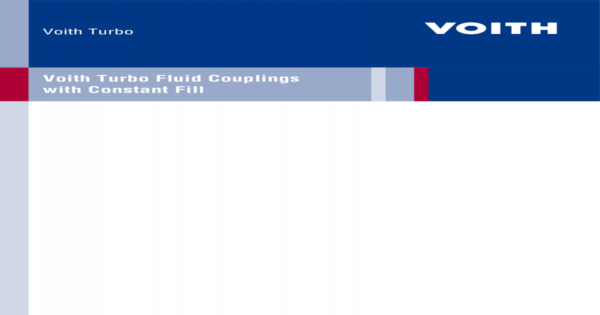 Voith Fluid Coupling Oil Fill Chart