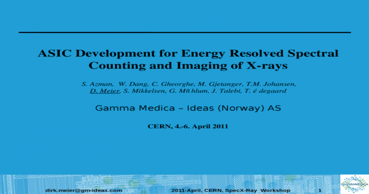 Spectral X Ray Photon Counting Pptx Powerpoint